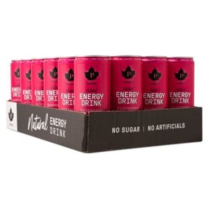Pureness Natural Energy Drink Strong Raspberry 24-pak produktbillede