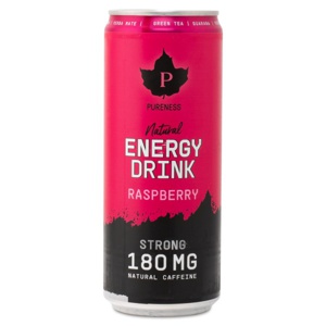 Pureness Natural Energy Drink Strong Raspberry 330 ml produktbillede