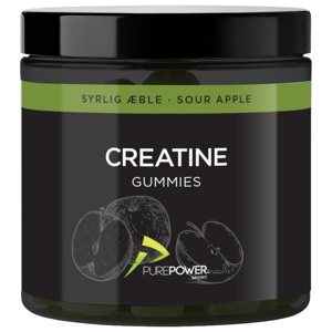 PurePower Creatine Gummies Sour Apple - 60 stk. produktbillede