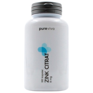 Pureviva Zink Citrat (8 mg) 180 kaps. produktbillede