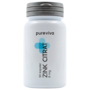 Pureviva Zink Citrat (8 mg) 90 kaps. produktbillede