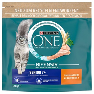 Trockenfutter Katze mit Huhn, Senior, 1,4 kg Produktbild