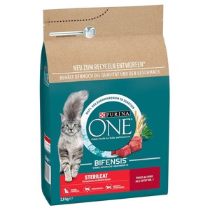 Trockenfutter Katze mit Rind & Weizen, Sterilcat, Adult, 2,8 kg Produktbild