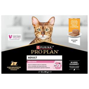 Purina Pro Plan Cat Delicate Mousse Chicken Våtfoder till Katt 12x85 g produkt bild