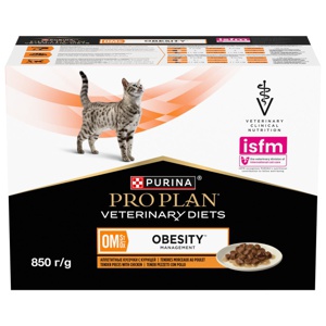 PURINA PRO PLAN Veterinary Diets Feline OM ST/OX Obesity Management Chicken - 10 x 85 g produkt bild