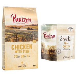Purizon getreidefrei Kombi-Paket: 6,5 kg Trockenfutter + 3 x 40 g Snack Produktbild