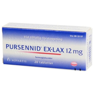 Pursennid Ex-Lax, dragerad tablett 12 mg 20 st produkt bild