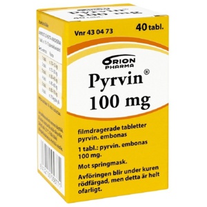 Pyrvin 100 mg 40 tabletter produkt bild