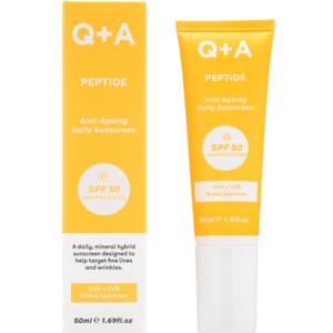 Q+A Peptide Renewing Face Sunscreen SPF 50, 50 ml produkt bild