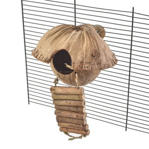 Quapas! Cozy Hängande Fågelleksak med Krypin Kokosnöt produkt bild