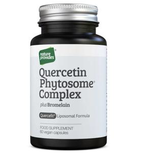 Quercetin Phytosome® Komplex + Bromelain Liposomal 60 kap - Nature Provides produkt bild