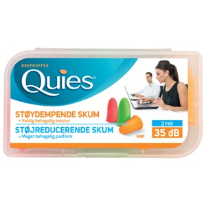 Quies ørepropper mykt skum 3 par produktbilde