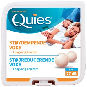 Quies ørepropper voks 8 par produktbilde