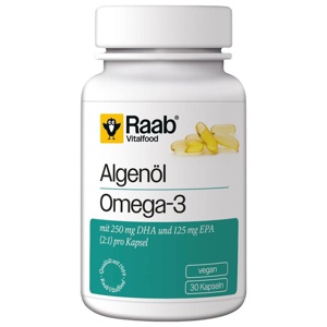 RAAB Vitalfood Algenöl Omega-3 Kapseln Produktbild