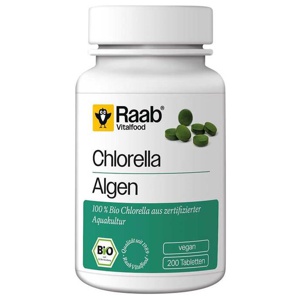 Raab Vitalfood Chlorella Bio Presslinge, 200 St Tabletten Produktbild