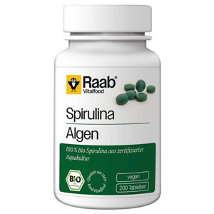 Raab Vitalfood Spirulina Bio Presslinge, 200 St Tabletten Produktbild