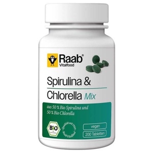 RAAB Vitalfood Spirulina+Chlorella Bio Tabletten Produktbild