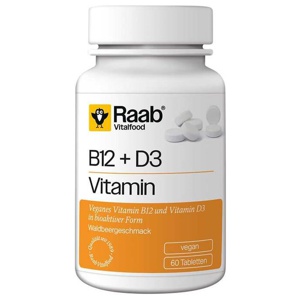 Raab Vitalfood Vitamin B12+D3 Lutschtabletten Produktbild