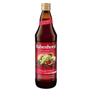 Rabenhorst 11 Plus 11 Multivitaminmehrfrucht Saft rot, 700 ml Saft Produktbild