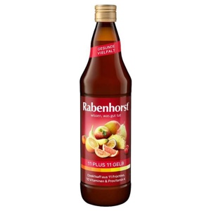 Rabenhorst 11 Plus 11 Multivitaminmehrfruchtsaft gelb, 700 ml Saft Produktbild