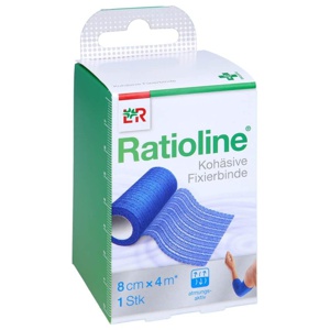 RATIOLINE acute Fixierbinde kohäsiv 8 cmx4 m blau Produktbild