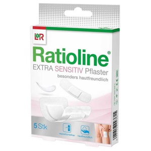 Ratioline Extra Sensitiv Pflaster 2 Größen, 5 St Pflaster Produktbild