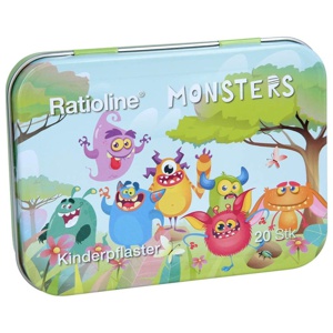 RATIOLINE Kinderpflaster Strips 3 Größen Blechbox Produktbild