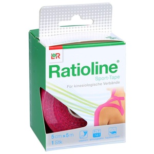 RATIOLINE Sport-Tape 5 cmx5 m pink Produktbild