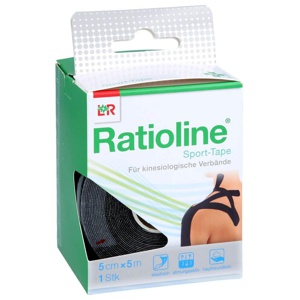 RATIOLINE Sport-Tape 5 cmx5 m schwarz Produktbild