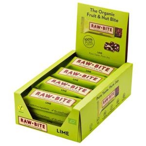 Rawbite Frukt- & Nötbar Lime EKO 50 g 12-pack produkt bild