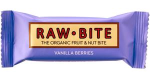 Rawbite Frukt- & Nötbar Vanilla Berries 50 g produkt bild