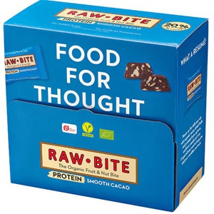 Rawbite Officebox Protein Smooth Cacao 45x15g Øko. - 1 pk. produktbillede