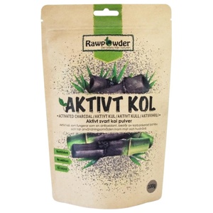 Rawpowder Aktivt Kol Pulver, 100 g produkt bild