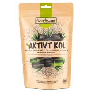 RawPowder Aktivt Kul Pulver 100 g produktbillede