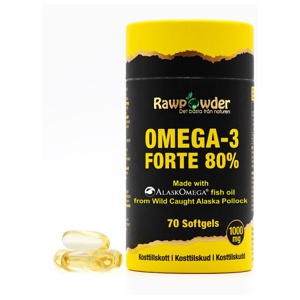Rawpowder Alaska Omega-3 Forte 80% 1000 mg 70 Softgels produkt bild