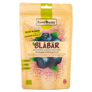 RawPowder Blåbærs pulver ØKO 125 g produktbillede