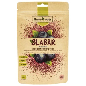 Rawpowder Blåbärspulver EKO, 125 g produkt bild