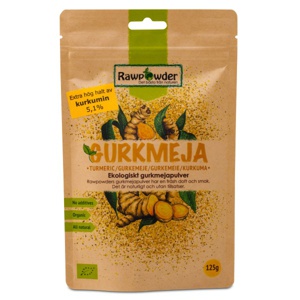 RawPowder Gurkemejepulver 125 g produktbillede