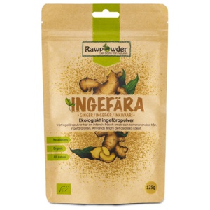 RawPowder Ingefærpulver 125 g produktbillede