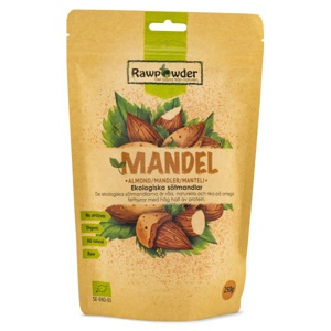 RawPowder Mandel ØKO 250 g produktbillede