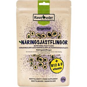 Rawpowder Näringsjästflingor B12 Engevita 125 g produkt bild
