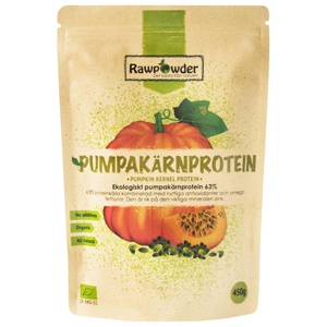 Rawpowder Ekologiskt Pumpakärnprotein, 450 g produkt bild