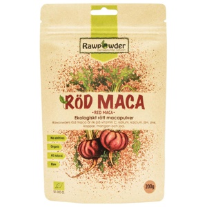 Rawpowder Röd Maca Pulver, 200 g produkt bild