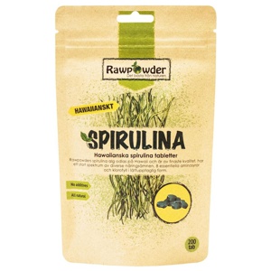 Rawpowder Spirulina Hawaii 200 tabletter produkt bild