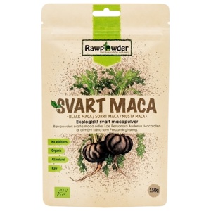 Rawpowder Svart Macapulver EKO RAW 150 g produkt bild