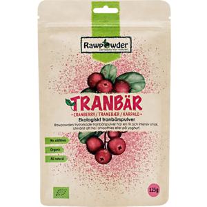 Rawpowder Tranbärspulver 125 g produkt bild