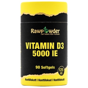 Rawpowder Vitamin D3 5000 90 softgels produkt bild