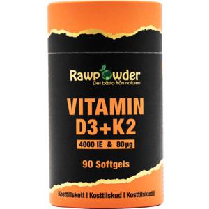 Rawpowder Vitamin D3+K2, 90 kaps produkt bild