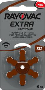 Rayovac extra advanced act 312 brun, 6 st produkt bild
