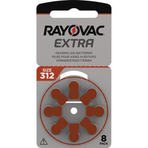 Rayovac Extra Hörapparatsbatterier 312 Brun 8st